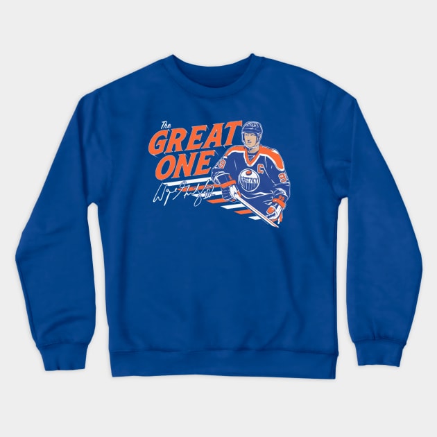 Wayne Gretzky The Great One Crewneck Sweatshirt by stevenmsparks
